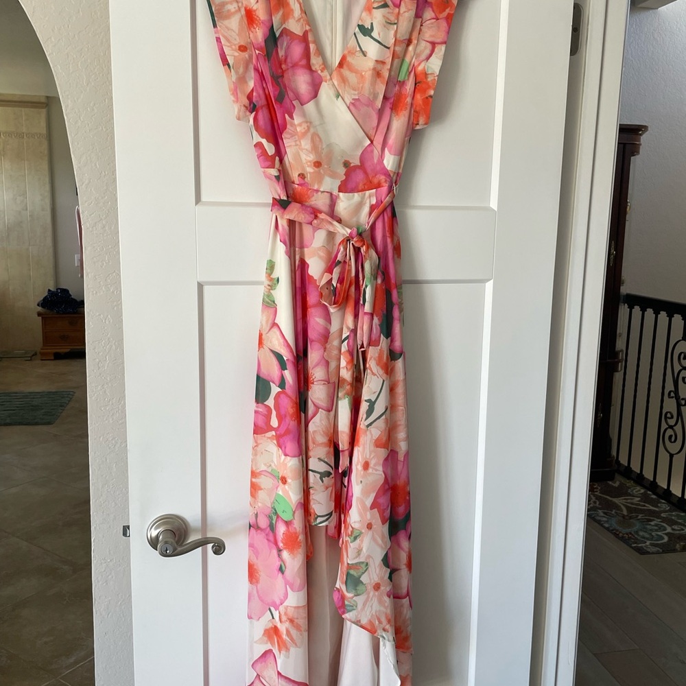 Floral V-Neck Wrap Dress